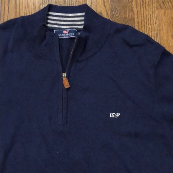 Vineyard Vines Other - Vineyard Vines Navy Blue Cotton 1/4 Zip - XL